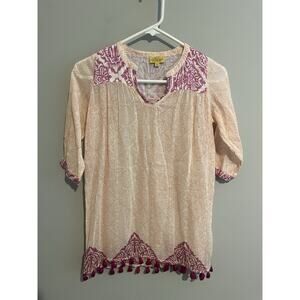 Roller Rabbit Girls‎ Boho Tropical Short Sleeve Dress/ Coverup Sz 8